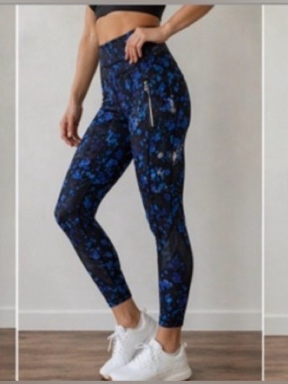 Lululemon Fast and Free High Rise Tight Blue Camo Print 5 Pocket Sz 6 - Picture 6 of 15